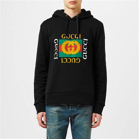 fake gucci hoodie mens|Gucci distressed hoodie.